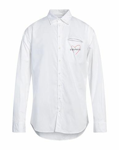 Dsquared2 Man Shirt White Cotton Cover