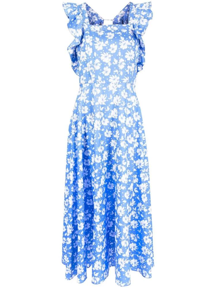 Bambah floral-print midi dress - Blue Cover