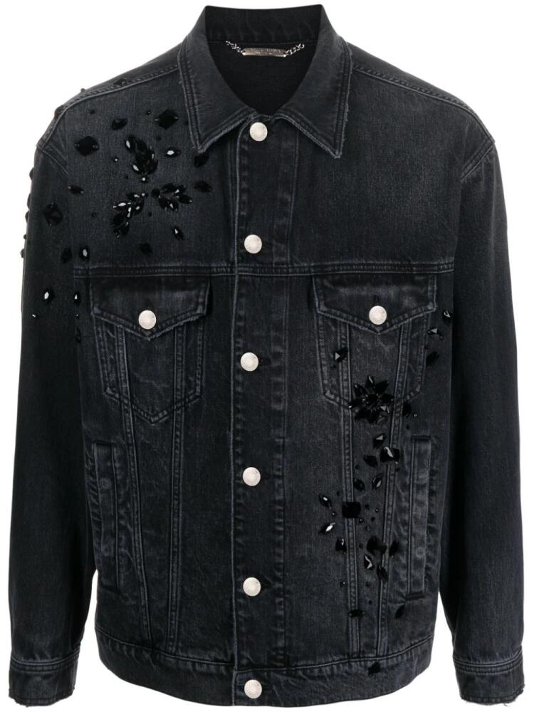 Dolce & Gabbana crystal-embellished denim jacket - Black Cover