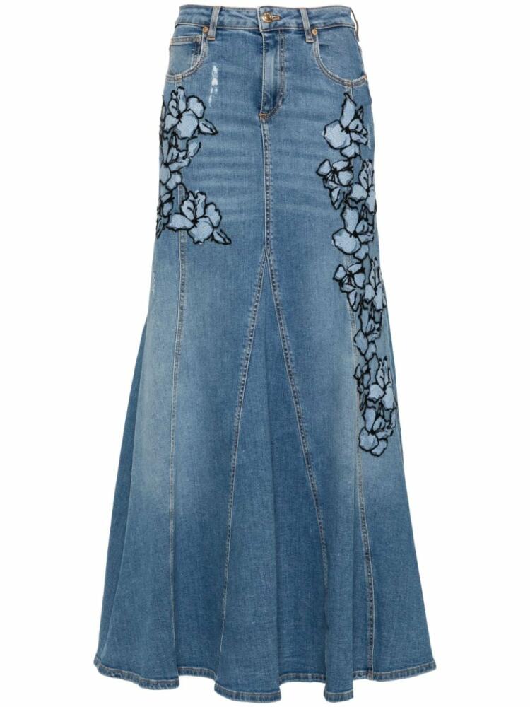 ERMANNO FIRENZE floral-embroidered maxi skirt - Blue Cover