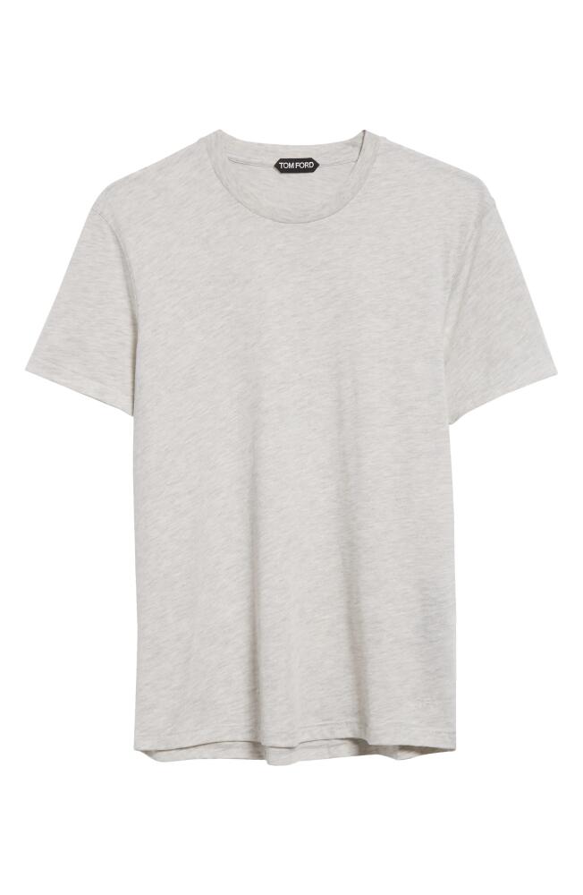 TOM FORD Short Sleeve Crewneck T-Shirt in Ig014 Pale Grey Cover