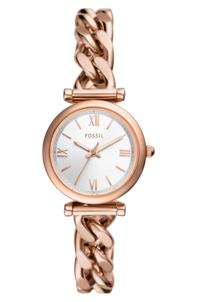 Fossil Carlie Bracelet Watch, 28mm in Rose Gold Cover