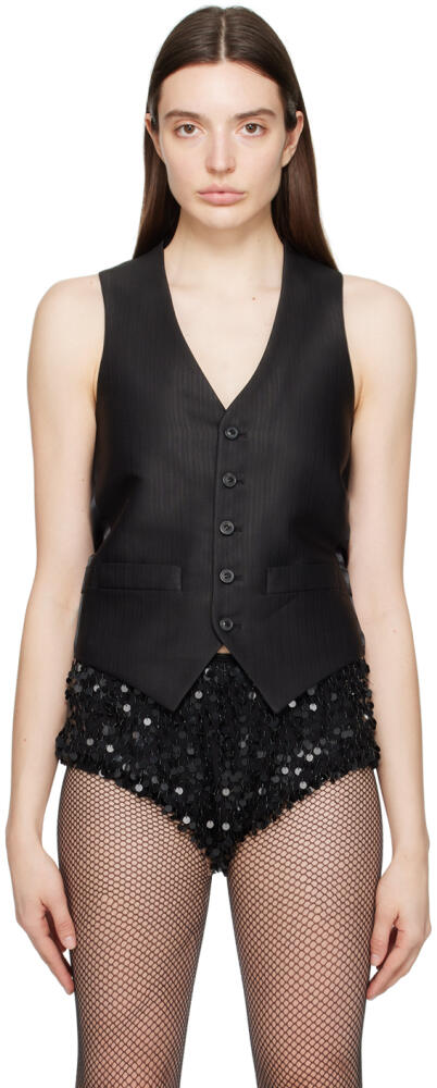 Maison Margiela Black Paneled Vest Cover