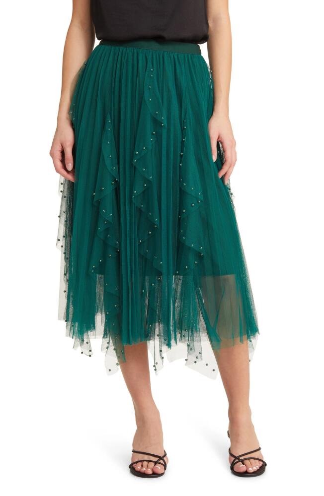 NIKKI LUND Wendy Beaded Tulle Skirt in Green Cover