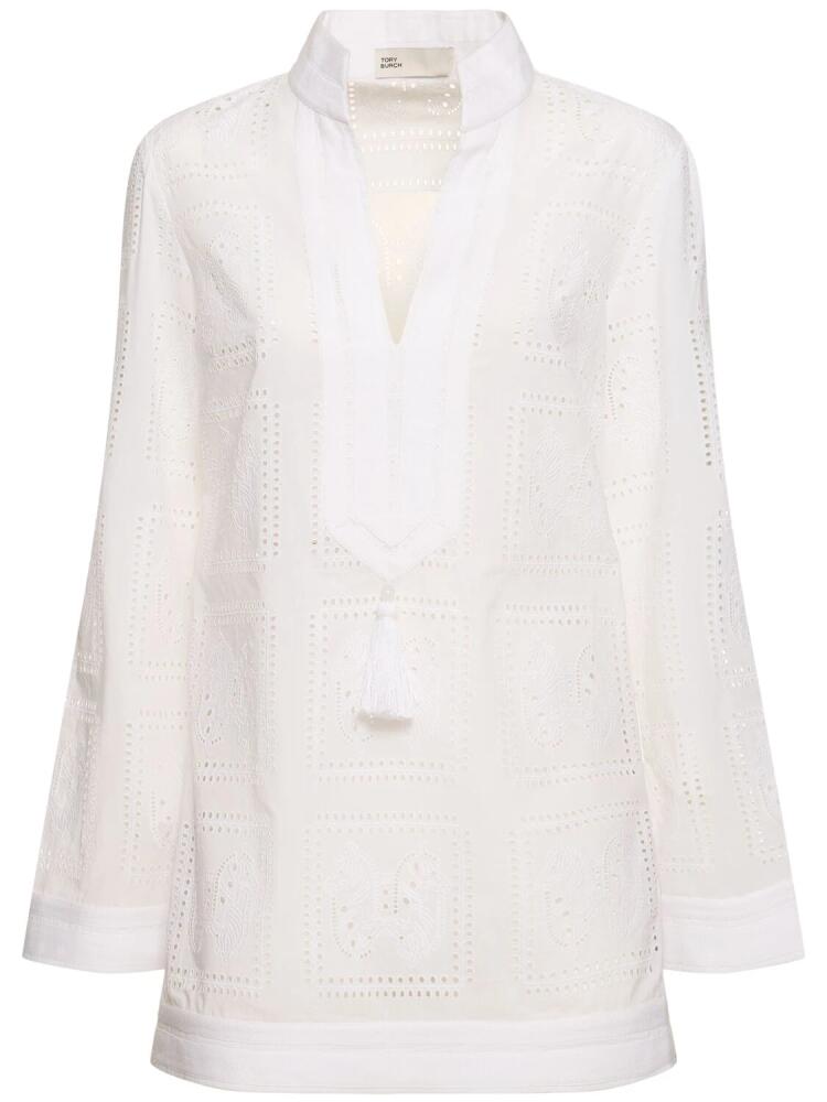 TORY BURCH Eyelet Tory Tunic Cover