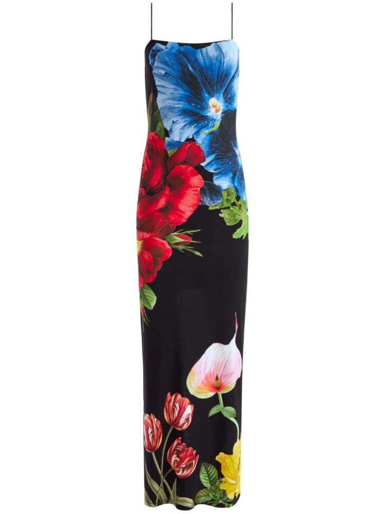 alice + olivia Fifi floral-print maxi dress - Black Cover