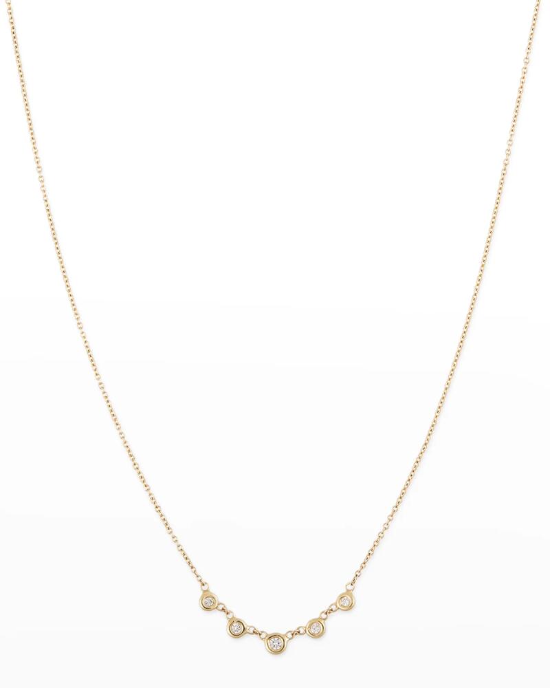 Jacquie Aiche Yellow Gold 5-Diamond Emily Necklace Cover