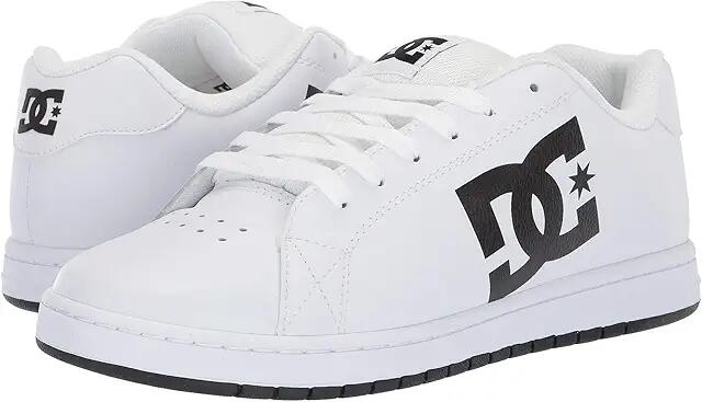 DC Gaveler Casual Low Top Skate Shoes Sneakers (White/Black) Men's Shoes Cover