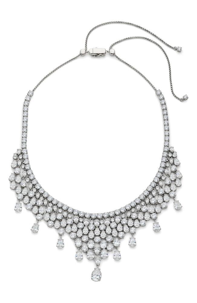 Nadri Cubic Zirconia Collar Necklace in Rhodium Cover