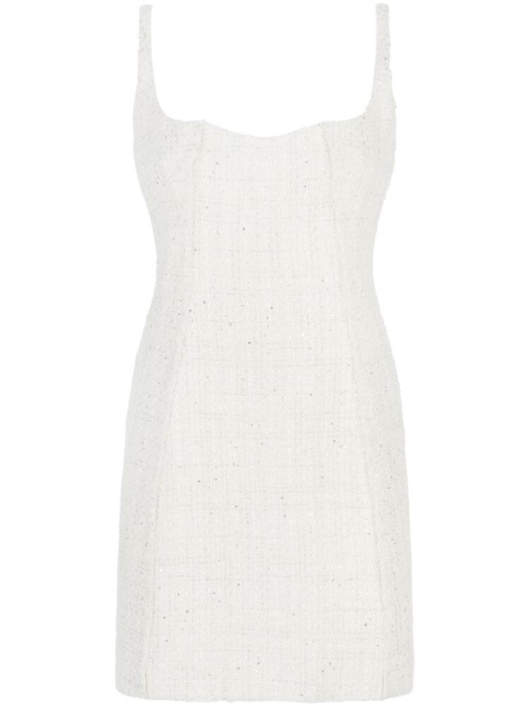 GCDS tweed mini dress - White Cover