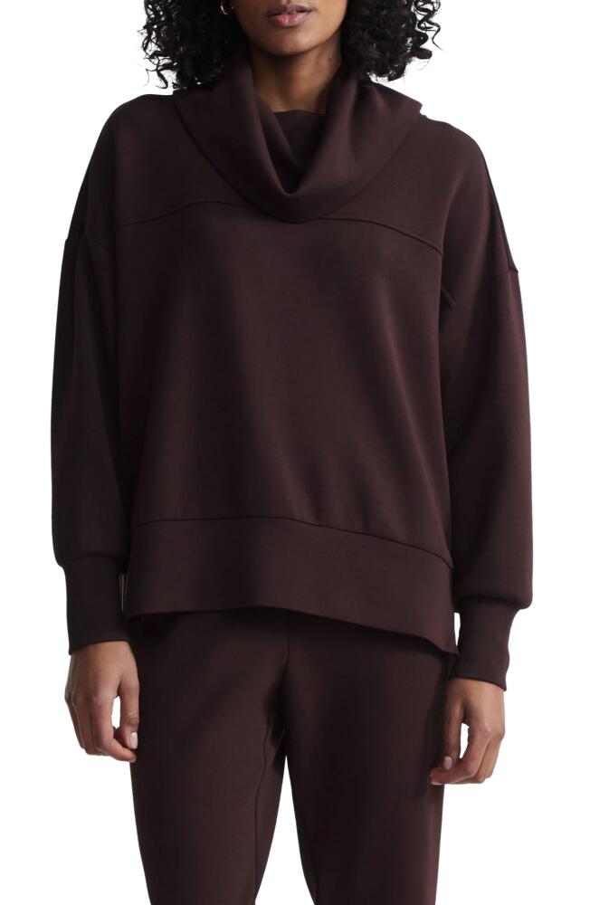 Varley Priya Longline Cowl Neck Sweatshirt in Coffee Bean Cover