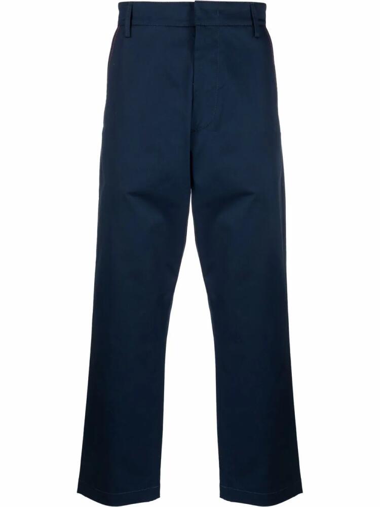 Ferrari logo-print straight-leg trousers - Blue Cover