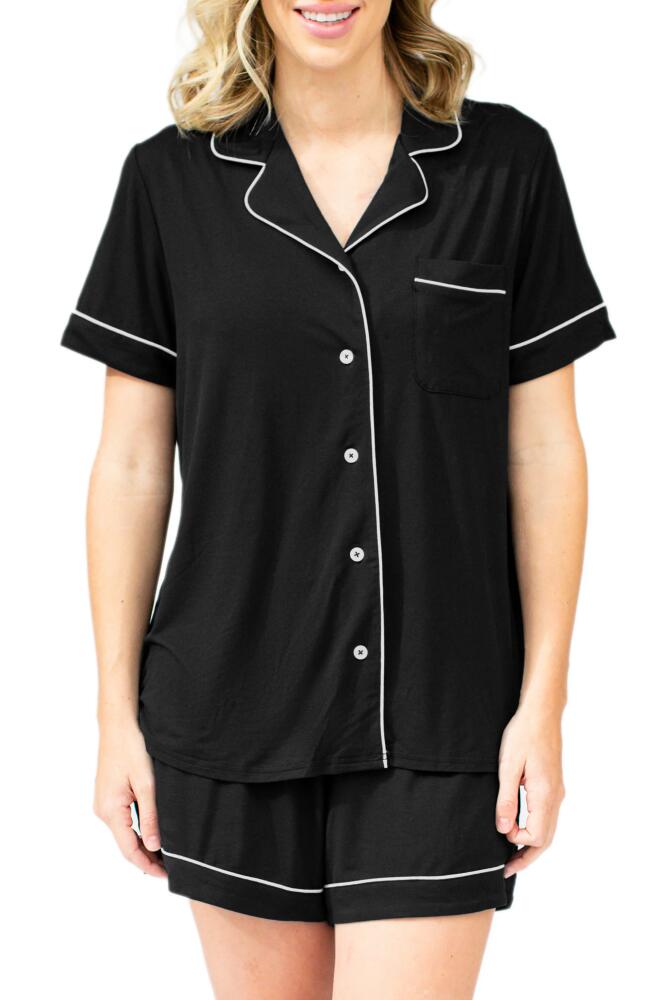 Kindred Bravely Clea Classic Short Sleeve Maternity/Nursing/Postpartum Pajamas in Black Cover