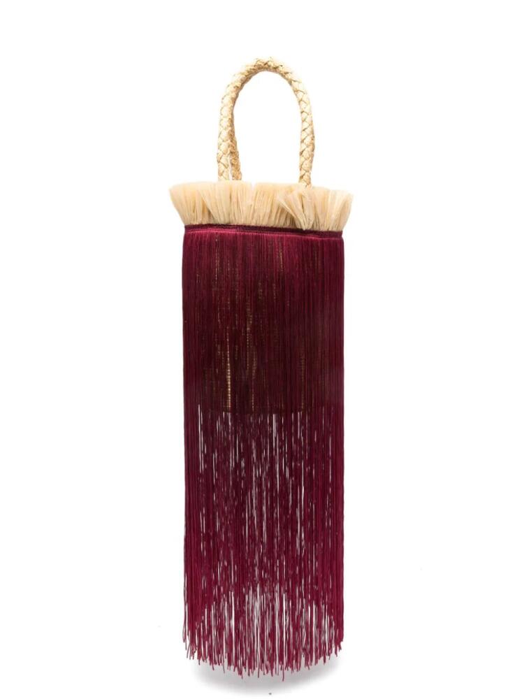 La DoubleJ Feria fringed bucket bag - Pink Cover