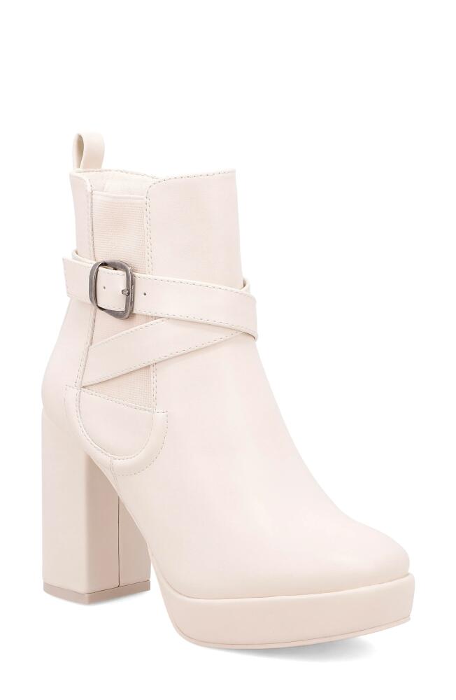 MIA Esther Block Heel Platform Bootie in Bone Cover