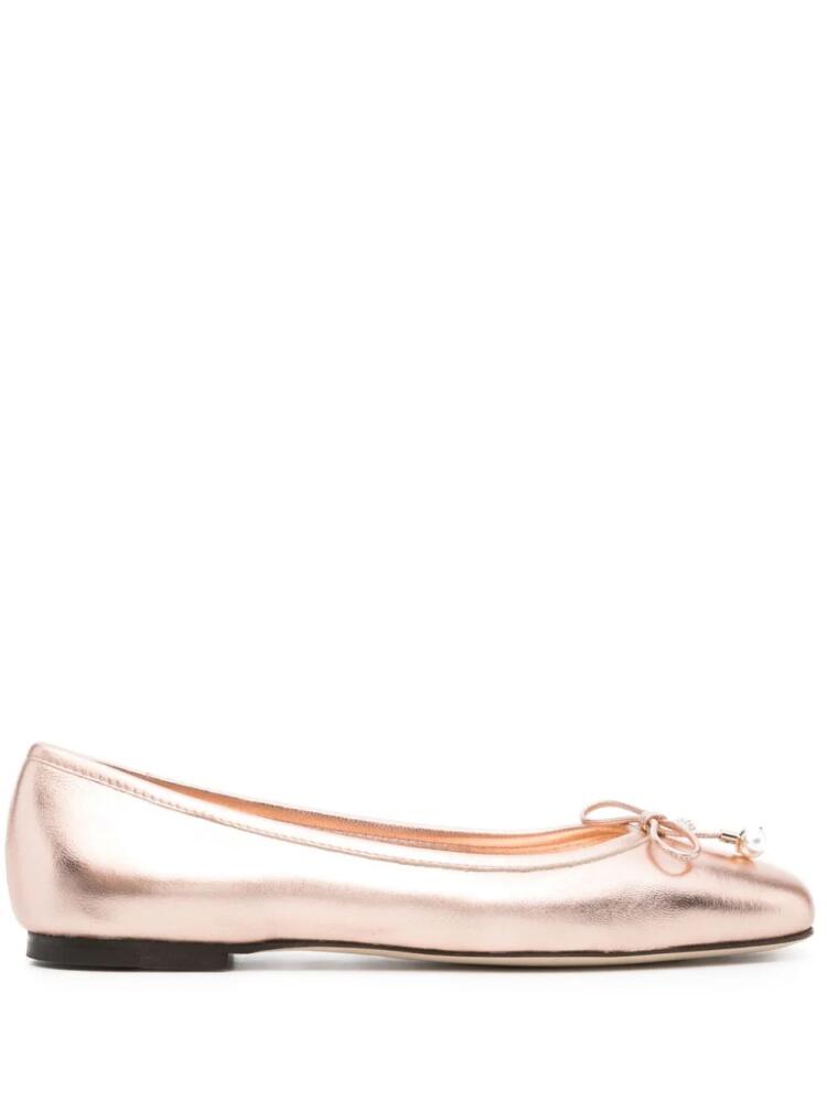 Jimmy Choo Elme metallic ballerina shoes - Pink Cover