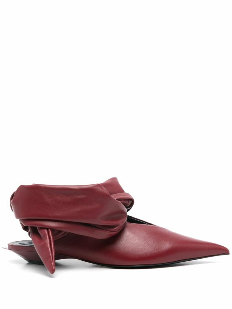 Mugler leather knot mules - Red Cover