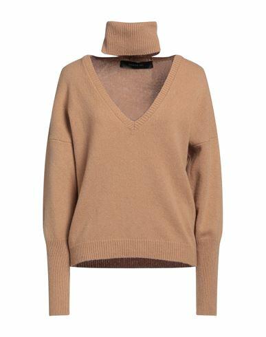 Federica Tosi Woman Sweater Camel Virgin Wool, Cashmere Cover