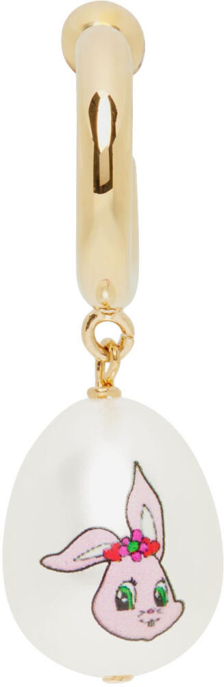 Safsafu SSENSE Exclusive Gold Bunny Single Earring Cover