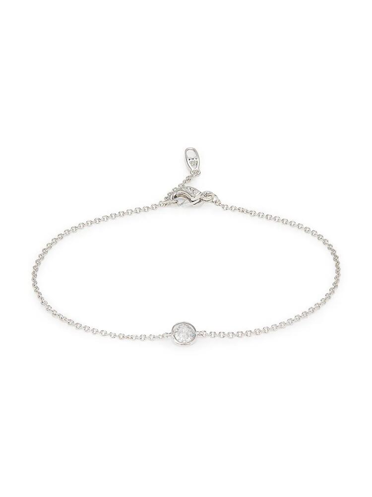 Adriana Orsini Women's Chanel Rhodium Plated Cubic Zirconia Bracelet Cover