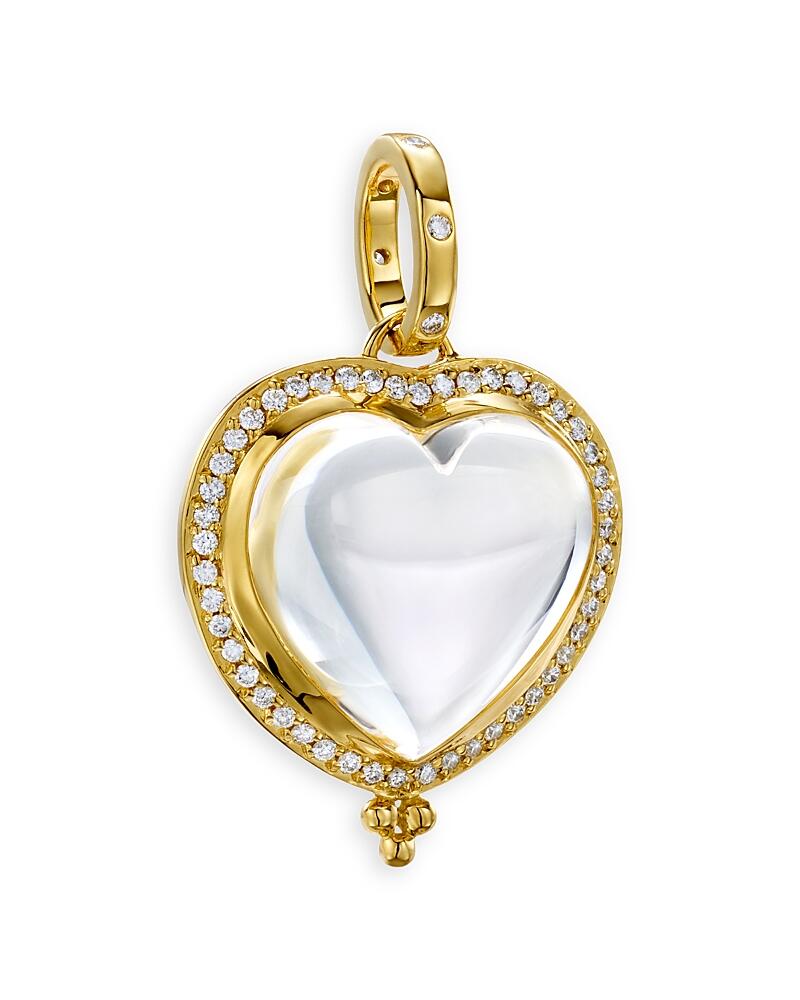 Temple St. Clair 18K Yellow Gold Classic Crystal & Pave Diamond Heart Pendant Cover