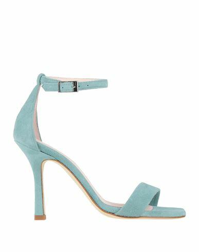 Luca Valentini Woman Sandals Sky blue Leather Cover