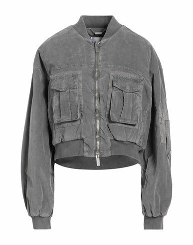 Blumarine Woman Jacket Grey Cotton, Elastane Cover