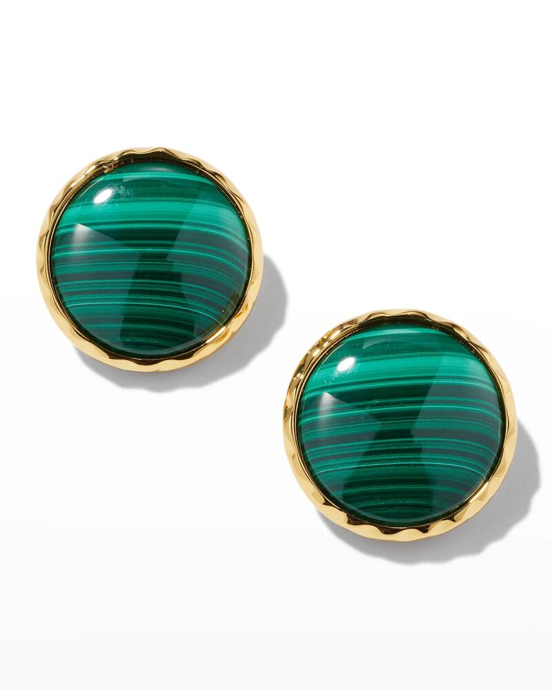 NEST Jewelry Malachite Bezel Clip Earrings Cover