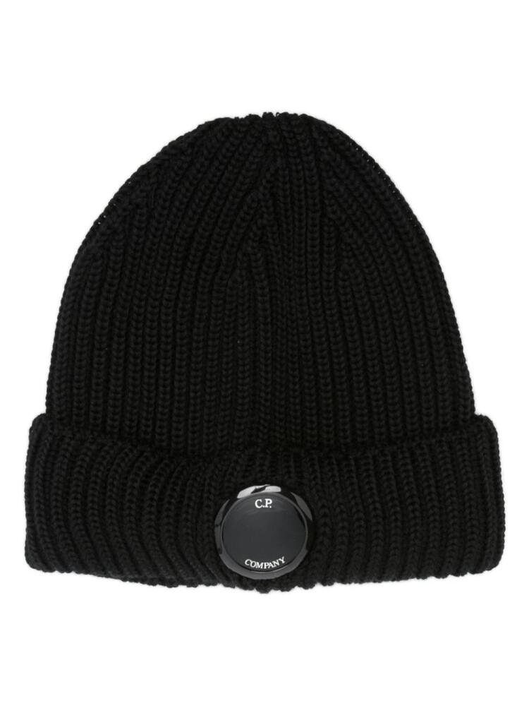 C.P. Company Lens detail beanie hat - Black Cover