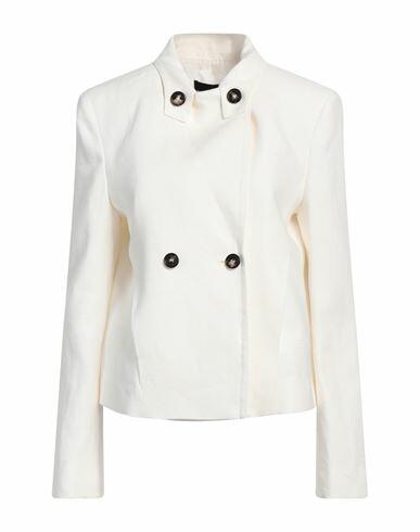 Bcbgmaxazria Woman Blazer White Linen Cover