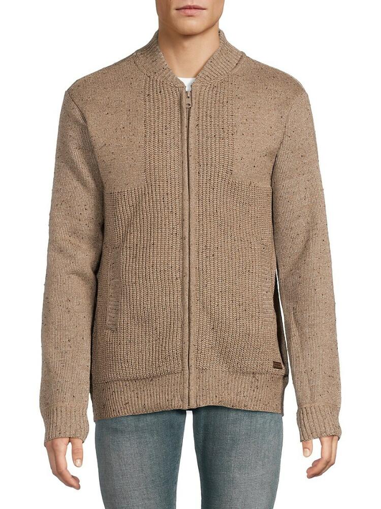 BUFFALO David Bitton Men's Wilcox Zip Cardigan - Jute Mix Cover