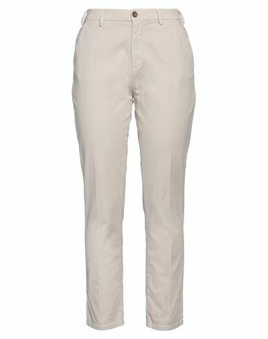 40weft Woman Pants Cream Cotton, Elastane Cover