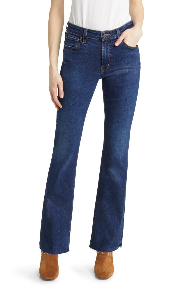 EDWIN Lark Raw Hem Flare Jeans in Cypress Cover