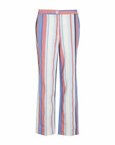 8 By Yoox Cotton Striped Pants Woman Pants Sky blue Cotton, Polyester Cover