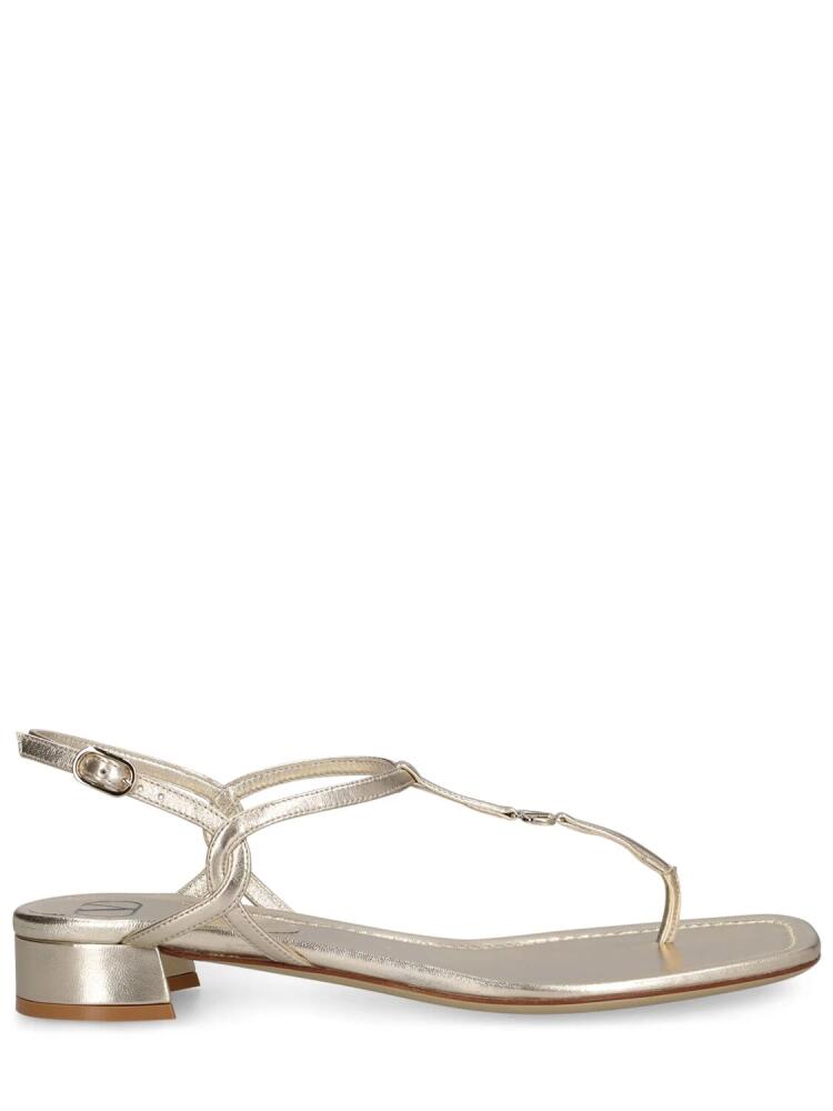 VALENTINO GARAVANI 20mm Vlogo Signature Metallic Sandals Cover