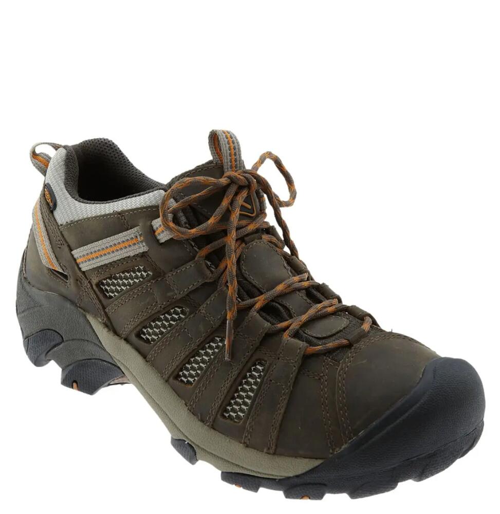 KEEN 'Voyageur' Hiking Shoe in Black Olive /Inca Gold Cover