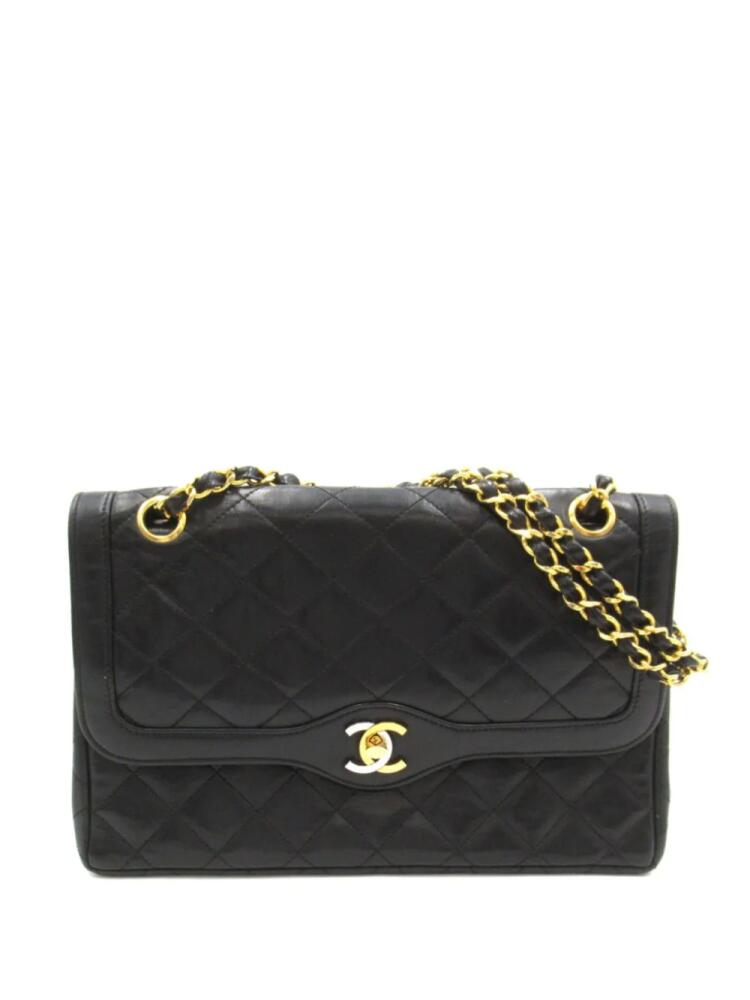 CHANEL Pre-Owned 1986-1988 Paris Exclusive Matelasse Chain shoulder bag - Black Cover