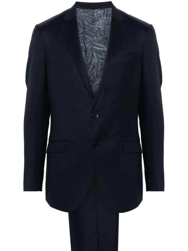 ETRO single-breasted wool suit - Blue Cover