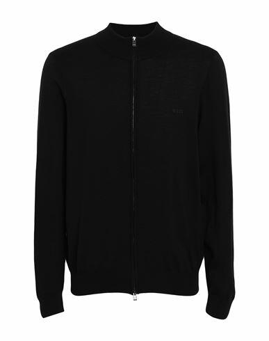 Boss Man Cardigan Black Virgin Wool Cover