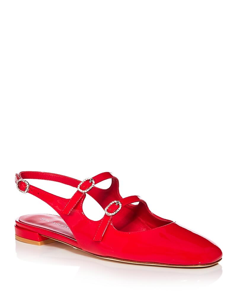 Stuart Weitzman Women's Claris Mary Jane Slingback Flats Cover