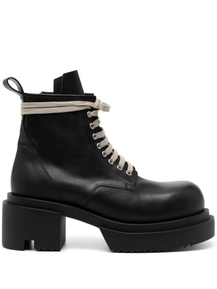 Rick Owens lace-up leather boots - Black Cover