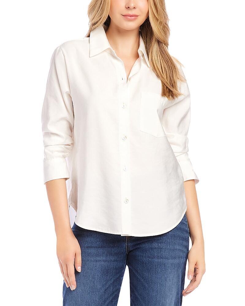 Karen Kane Ruched Sleeve Shirt Cover