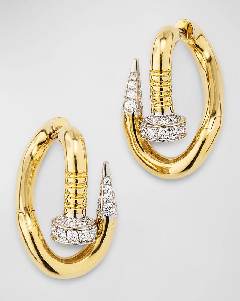 David Webb Diamond Tip Bent Nail Earrings Cover