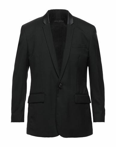 Frankie Morello Man Blazer Black Polyester, Wool, Lycra Cover