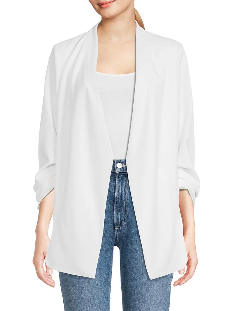 DKNY Women's Solid Foundation Blazer - Ivory Cover