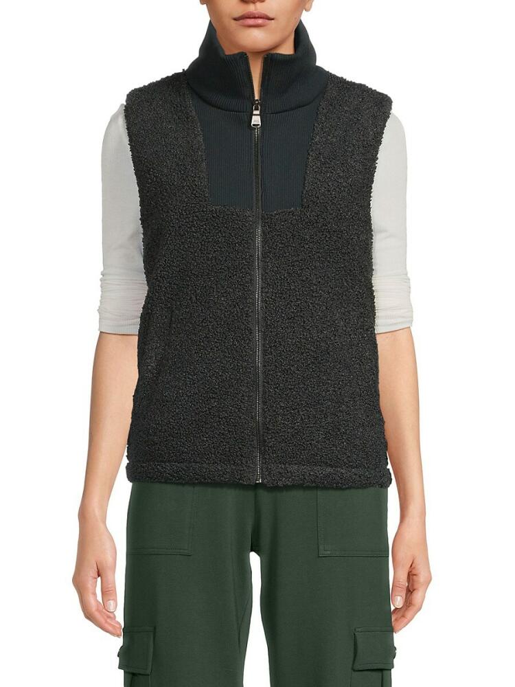 Andrew Marc Women's Sherpa Vest - Kale Cover