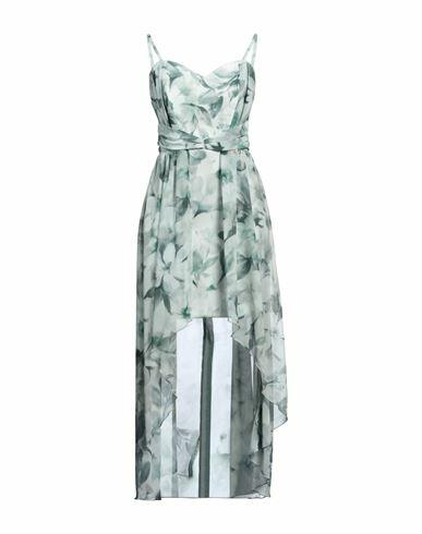 Rinascimento Woman Midi dress Light green Polyester, Elastane Cover