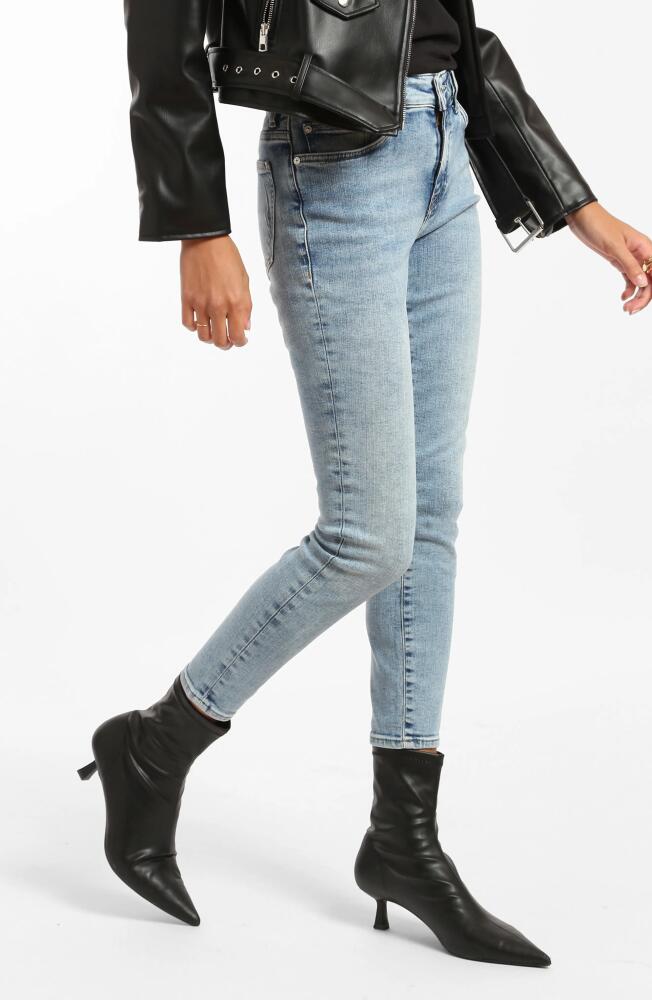 Brooklyn Industries Coco High Waist Ankle Skinny Jeans in Light Brushed Denim Cover