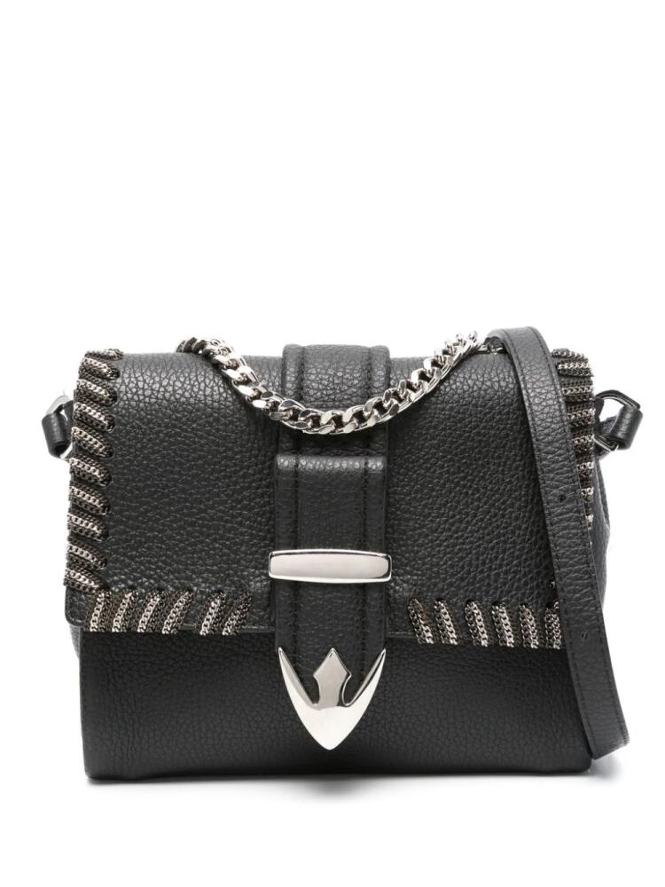 Orciani buckle-detail leather cross body bag - Black Cover