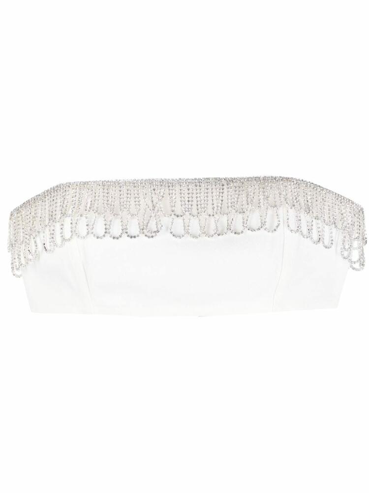 ROTATE BIRGER CHRISTENSEN crystal-embellished bandeau top - White Cover